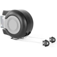Tendedero retráctil con 2 cables de 26 m (13 m × 2) - ABS + PVC, rotación de 180°, carga máxima de 15 kg, cable de 2,9 mm, negro/gris.