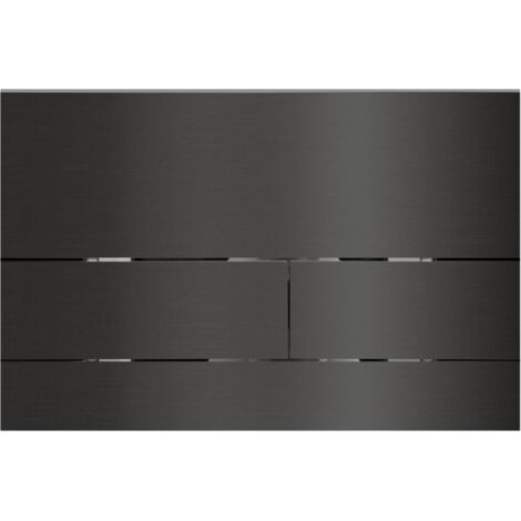 BALNEO - plaque de commande FLO en acier inoxydable gris foncé Gun Metal - plaque double touche (1/5)