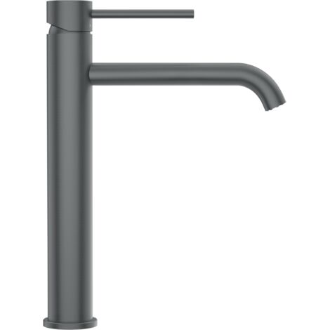 BALNEO Robinet Mitigeur de Lavabo haut GUN METAL gris foncé Acier inoxydable Mitigeur monocommande pour lavabo CASCADE (1/5)