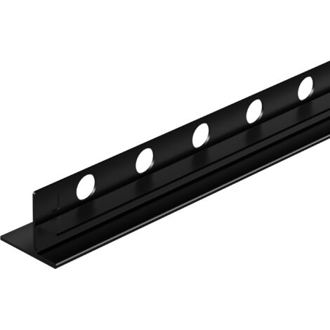 Balneo Profilé latéral incliné gauche pour douche à l'italienne 120cm, acier inoxydable, finition noir, Pente de 1,5% (1/5)