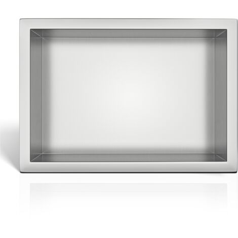 BALNEO - niche murale 30x20x10 cm argentée INOX en acier inoxydable WALL-BOX - étagère de salle de bain