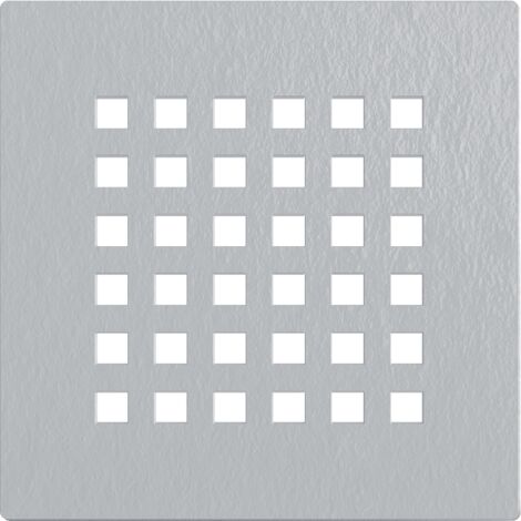 Balneo Grille 13,2x13,2cm, pour receveurs de douche, gris clair, quadrillage, Stone Tray
