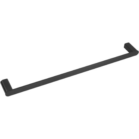 BALNEO - barre porte-serviettes en acier inox noir - porte-serviettes 60 cm QARX inoxydable - barre de salle de bain (1/3)