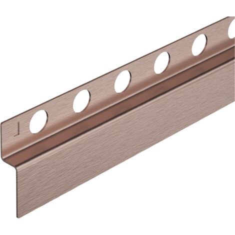 Balneo Profilé murale inclinée à gauche pour douche 120cm, acier inoxydable, finition cuivre, Pente de 1,5% (1/5)