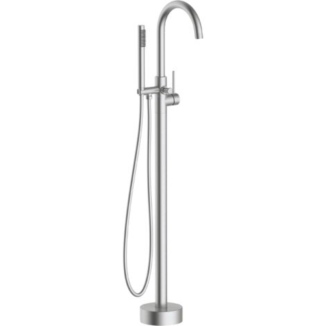 BALNEO Robinet de baignoire autoportant argent brossé Acier inoxydable Mitigeur sur pied pour baignoire CASCADE (1/5)
