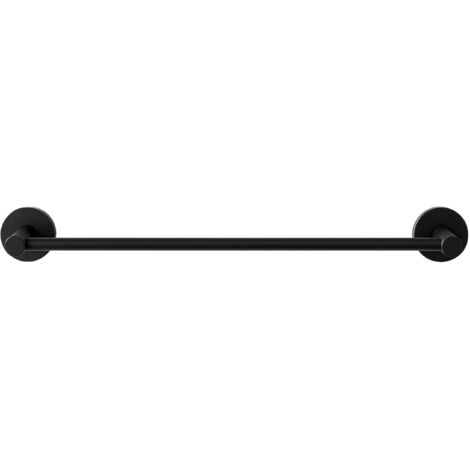 BALNEO - barre porte-serviettes en acier inox noir - porte-serviettes 60 cm QUBE inoxydable - barre de salle de bain (1/2)
