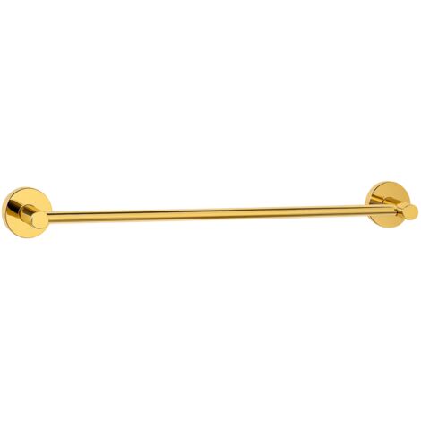 BALNEO - barre porte-serviettes en acier inox doré brillant - porte-serviettes 60 cm QUBE inoxydable - barre de salle de bain (1/3)