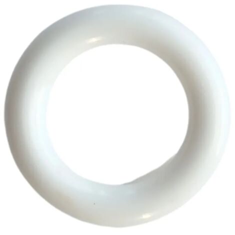 Balneo Anneau décoratif pour lavabo avec rosace et bouchon de trop-plein blanc (1/3)