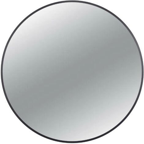 BALNEO - miroir de salle de bain rond noir CORINA BLACK 70 cm - miroir mural avec cadre en aluminium (1/5)