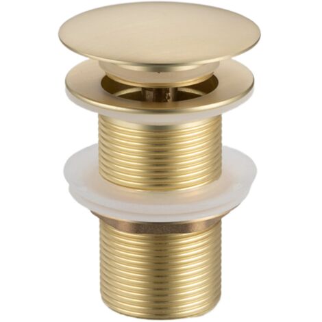 Balneo Bonde de lavabo en laiton Click-Clack modèle A sans trop-plein doré