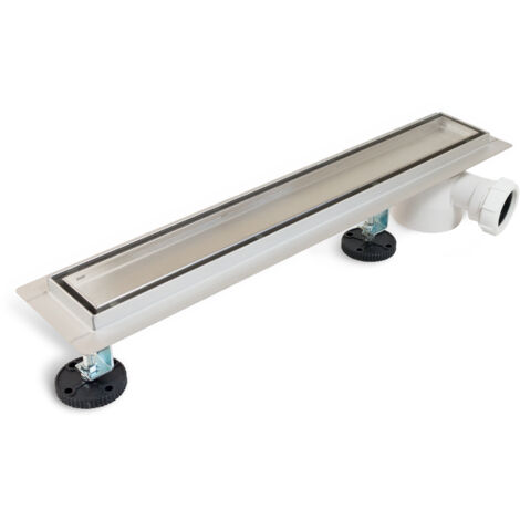 BALNEO – Caniveau de douche latéral 80 cm – 2 en 1 avec siphon latéral SIDE DRAIN – Caniveau linéaire en acier inoxydable AISI 304 Chrome
