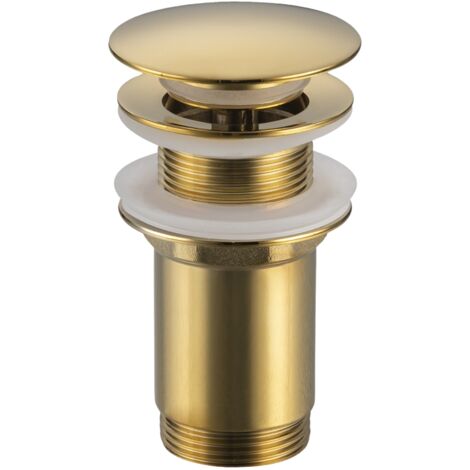 Balneo Bonde clic-clac sans trop-plein, pour lavabo, finition gold, laiton