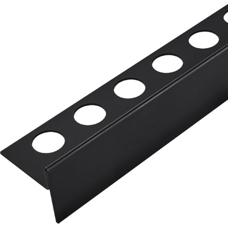 Balneo Profil latéral droite incliné pour douche, au sol 120cm, acier inoxydable, finition noir, Pente de 1,5% (1/5)