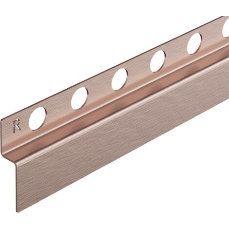 Balneo Profilé murale inclinée à droite pour douche 120cm, acier inoxydable, finition cuivre, Pente de 1,5% (1/5)
