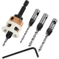 6 teiliges Senkbohrer Set für die Holzbearbeitung mit