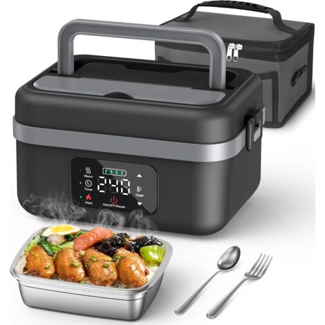 Boîte à lunch chauffante électrique pour aliments avec récipient de 1 L et batterie de 16 000 mAh