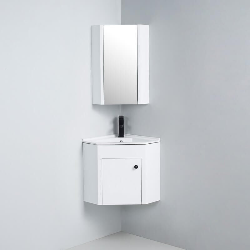 Meuble lave-mains d'angle blanc, 1507127, Salle de bains et WC