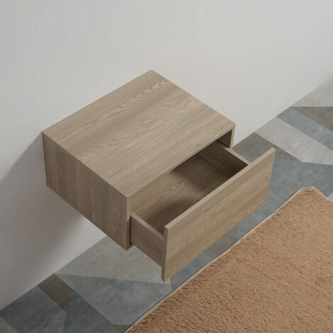 Meuble Rangement 1 Tiroir Façade MDF 19mm Plaqué en Bois 60cm Tendance