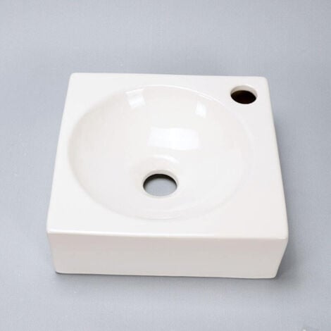 Lave Mains Carré céramique Blanc - 29x29 cm - Like
