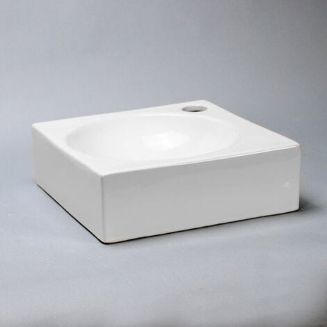 Lave Mains Carré céramique Blanc - 29x29 cm - Like