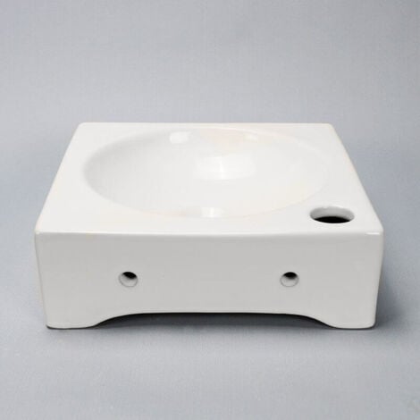 Lave Mains Carré céramique Blanc - 29x29 cm - Like