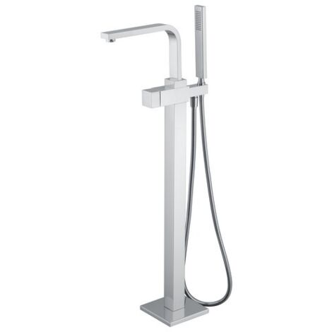 Robinet mitigeur Baignoire sur Pied - Chromé - Cube (1/2)