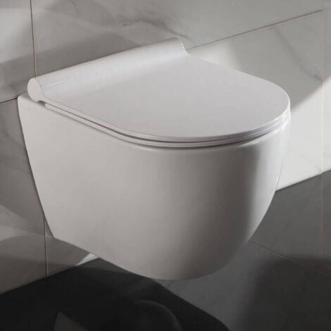 WC Suspendu œuf céramique blanc, Ove - Cuvette WC suspendue