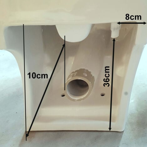 WC à Poser Monobloc avec Lave main intégré Céramique 39x68cm - Creativ