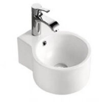 Lave main rond - Céramique Blanc - 35 x 28 cm - Naples