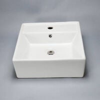 Vasque Semi Encastrable Carrée céramique - 41x41 cm - Pure