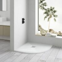 Receveur de Douche 90x90 Quart de Rond - Composite Blanc - Nazca