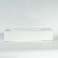 Lave main Rectangulaire Gain de place Droite - Céramique Blanc - 38x15 cm - Minimalist