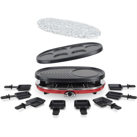 HKoenig RP418 4-in-1 Raclettegrill, 8 Personen, 1500 W