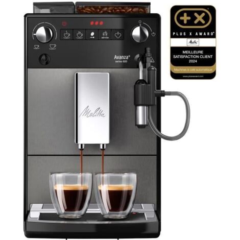 Machine a café - MELITTA - Avanza F270-100 - Réservoir d'eau 1,5 L - Réservoir a grains 250 g - 1450 W - Gris titanium (1/5)