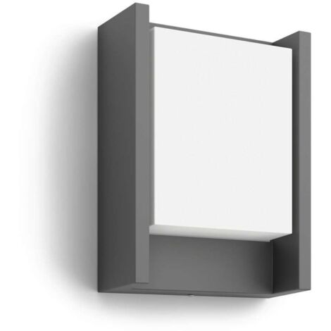 Philips myGarden - LED-Wandleuchte für den Außenbereich 17x22 cm, 2700 K, 6 W, Anthrazit 915005193801