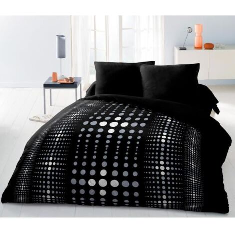 Bettdeckenbezug HOME LINGE PASSION Steevy Schwarz 220 x 240 cm