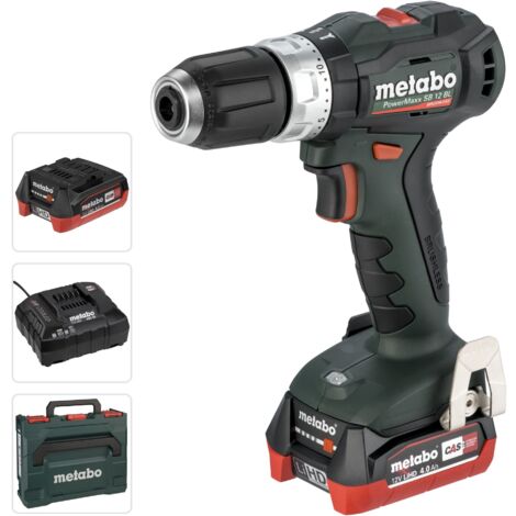 Perceuse à percussion sans fil 12V POWERMAXX SB 12 BL 2X4AH LIHD - METABO - 601046800 - CHARGEUR ASC 55 + METABOX 118 (1/5)