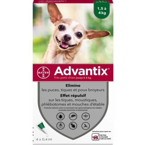 ADVANTIX 1,5/4KG SEHR KLEINER HUND 4 PIPETTEN 4029