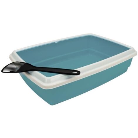 AGROBIOTHERS KATZENTOILETTE MIT RAND UND SCHAUFEL, 54 CM