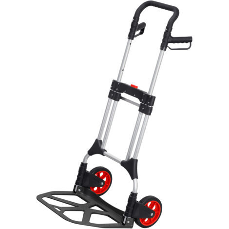 Meister Sackkarre - 200 kg Tragkraft - Klappbar inkl. Rädern - Dreifach höhenverstellbarer Griff - Große Ladefläche - Mit Vollgummi-Laufflächen - Aus Aluminium / Handkarre / Transportkarre / 8985710