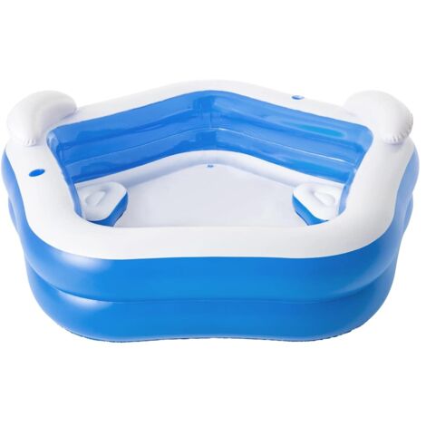 Planschbecken BESTWAY Family Pool Fun 213 x 206 x 69 cm Blau