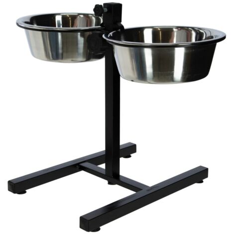 Kerbl Futterbar für Hunde / Katzen + 2 Futternäpfe aus Edelstahl 2800 ml