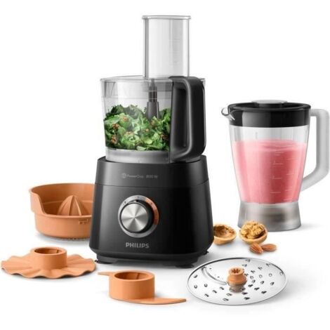 PHILIPS HR7510/10 Robot Compact Viva Collection - 800W, avec blender 1L et presse-agrume (1/5)