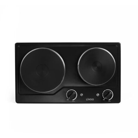2-flammen-elektroherd 2500w schwarz - Livoo - doc168n