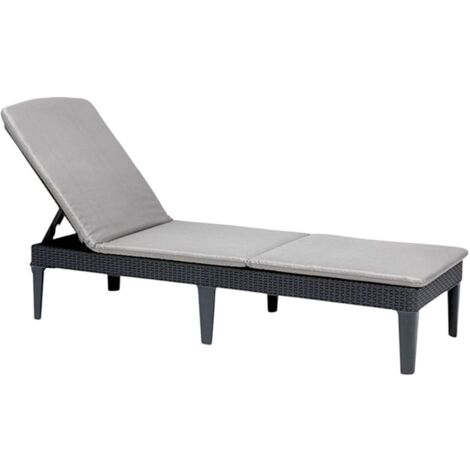 ALLIBERT Bain de soleil JAIPUR - imitation resine tressee - Gris (1/7)