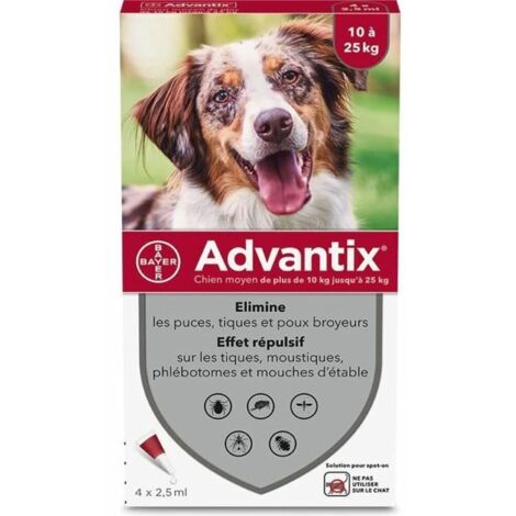 ADVANTIX 10/25 KG MITTLERE HUNDE 4 PIPETTEN 3962