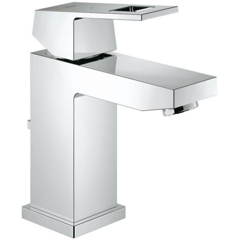 GROHE Mitigeur lavabo Eurocube 2339000E - Bec bas - Limiteur de temperature - Economie deau - Chrome - Taille S (1/5)