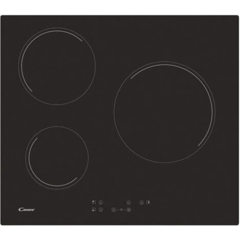 Cerankochfeld 60 cm 3 brenner 5500 w schwarz - Candy - ch63ct