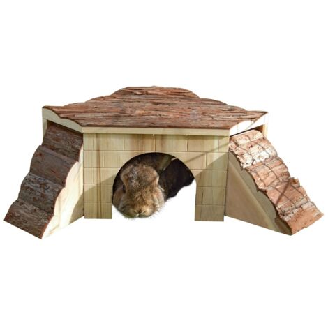 Naturhaus mit Rampe für Nagetiere - 37x37x16cm - KERBL