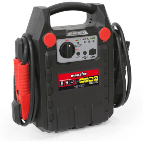 Mecafer - Batterie-Booster-Starter 230V/12V DC 500mA 900A - MB901